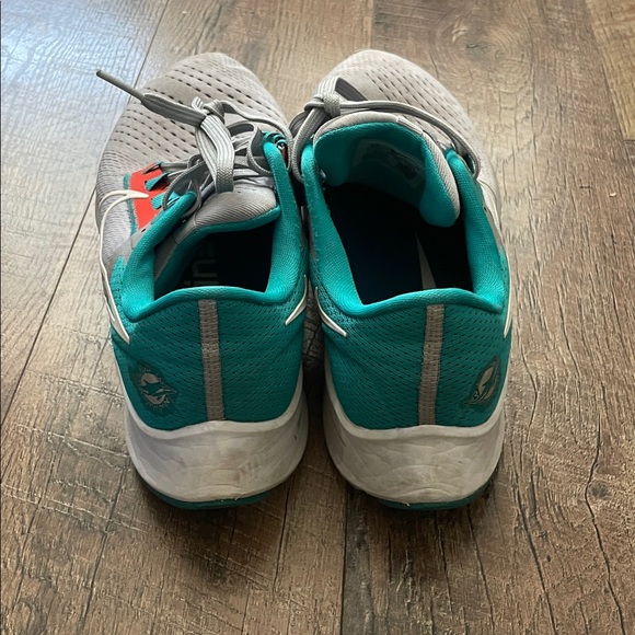 unisex miami dolphins nike gray zoom pegasus 38 running shoe